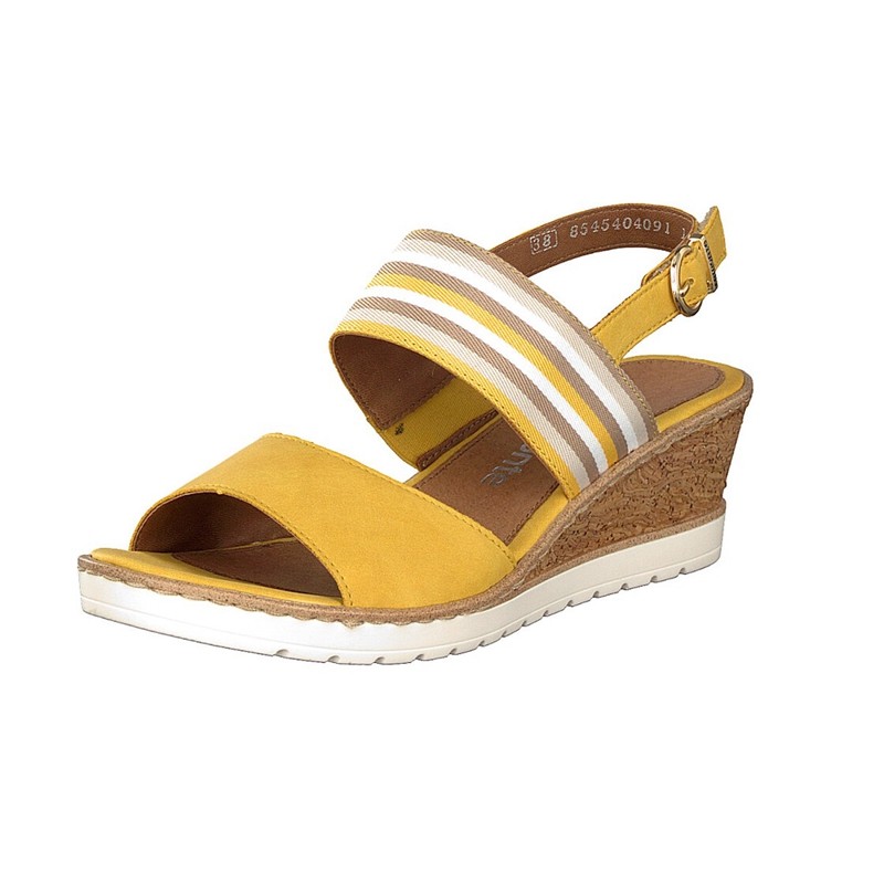 Sandalias Cunha Rieker R6253-68 Para Mulher - Amarelas